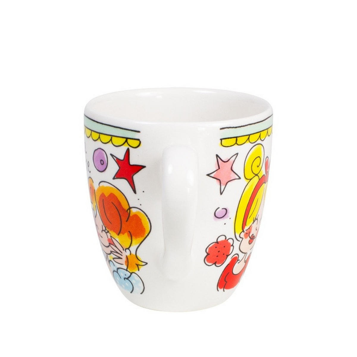 MINI-BECHER Mint Rand in Bunt - 200 ml - Multicolor, Keramik (0.2L) - Blond Amsterdam