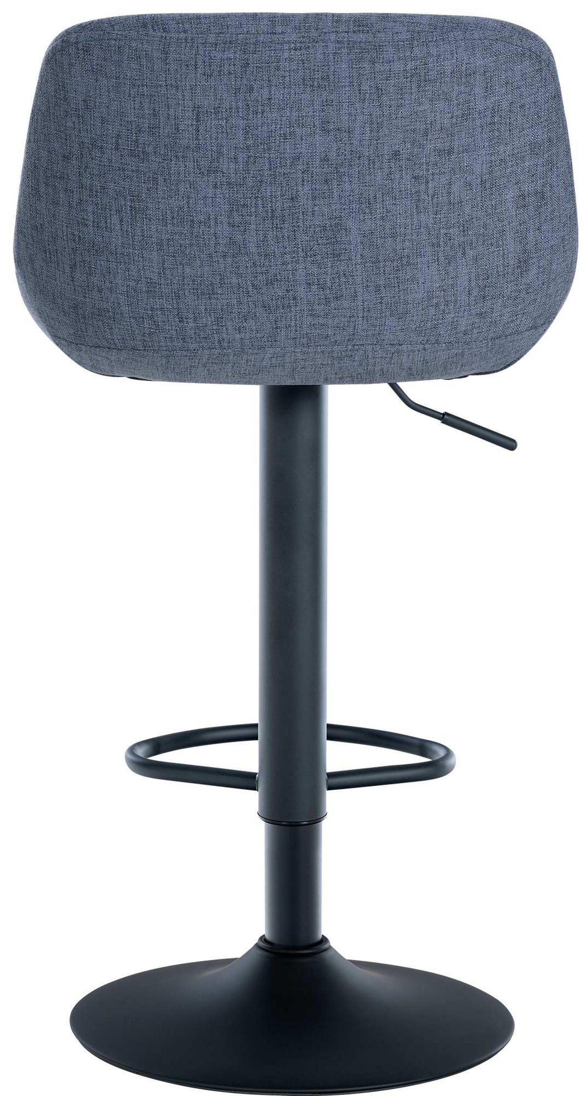 BARHOCKER Stoff blau - Blau/Schwarz, Textil/Metall (43/79/49cm) - CLP