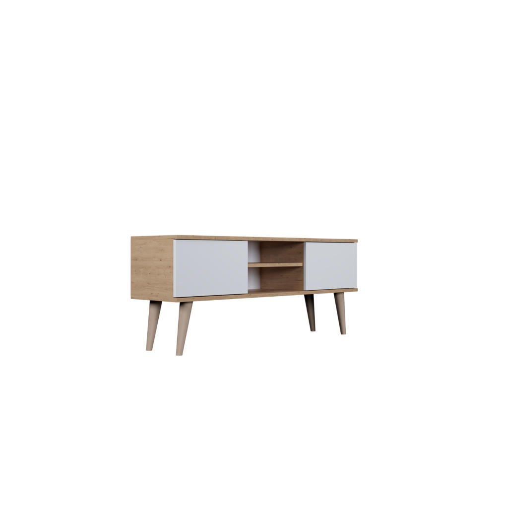 Thumbnail - Kocot Kids Lowboard, Weiß, Eiche Artisan, Holzwerkstoff, 35x55x120 cm, Wohnzimmer, Wohnwände, Lowboards, Lowboards stehe...