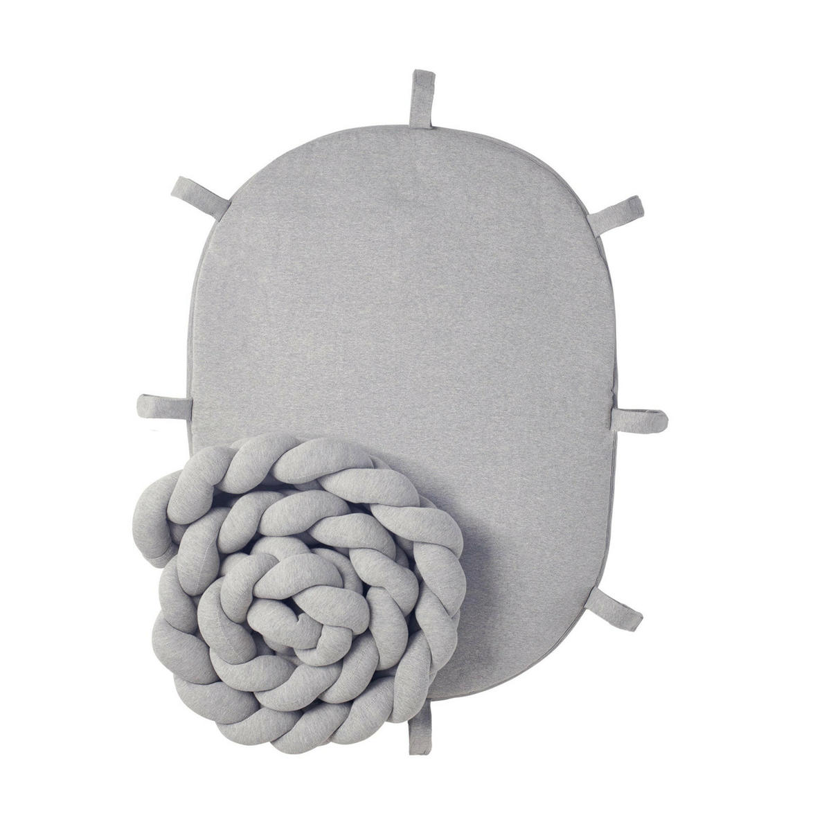 BABY Nest geflochten Grau - Grau, Textil (60/90cm) - nordic coast company