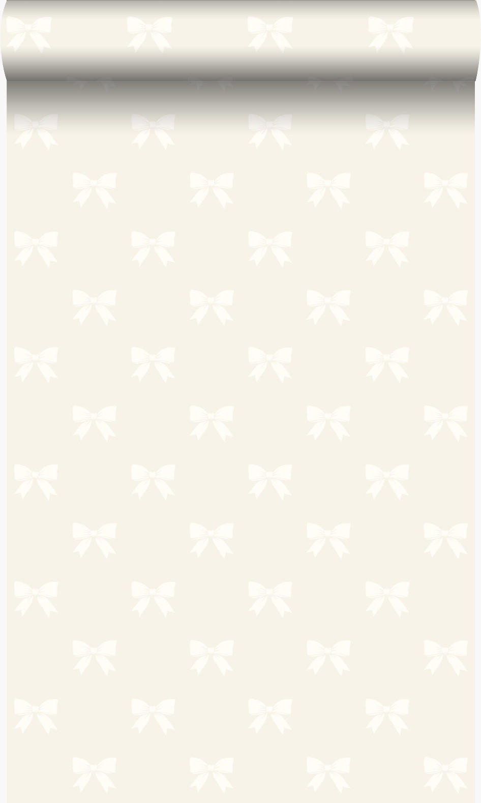 TAPETE kleine Schleifen 53 cm x 10.05 m - Grau, Papier (53/0.1cm) - Origin Wallcoverings
