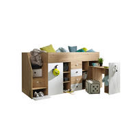 HOCHBETT Smart Artisan Eiche / weiß 93 / 248 / 123cm - Braun/Weiß, Holz/Holzwerkstoff (90/200cm) - Feldmann-Wohnen