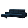 ECKSOFA Torro Mini, Seite: Links - Dunkelblau, Holz/Textil (258/168cm) - MIRJAN24