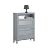SCHUHSCHRANK Hellgrau - Grau, Holzwerkstoff (80/108/25cm) - SoBuy