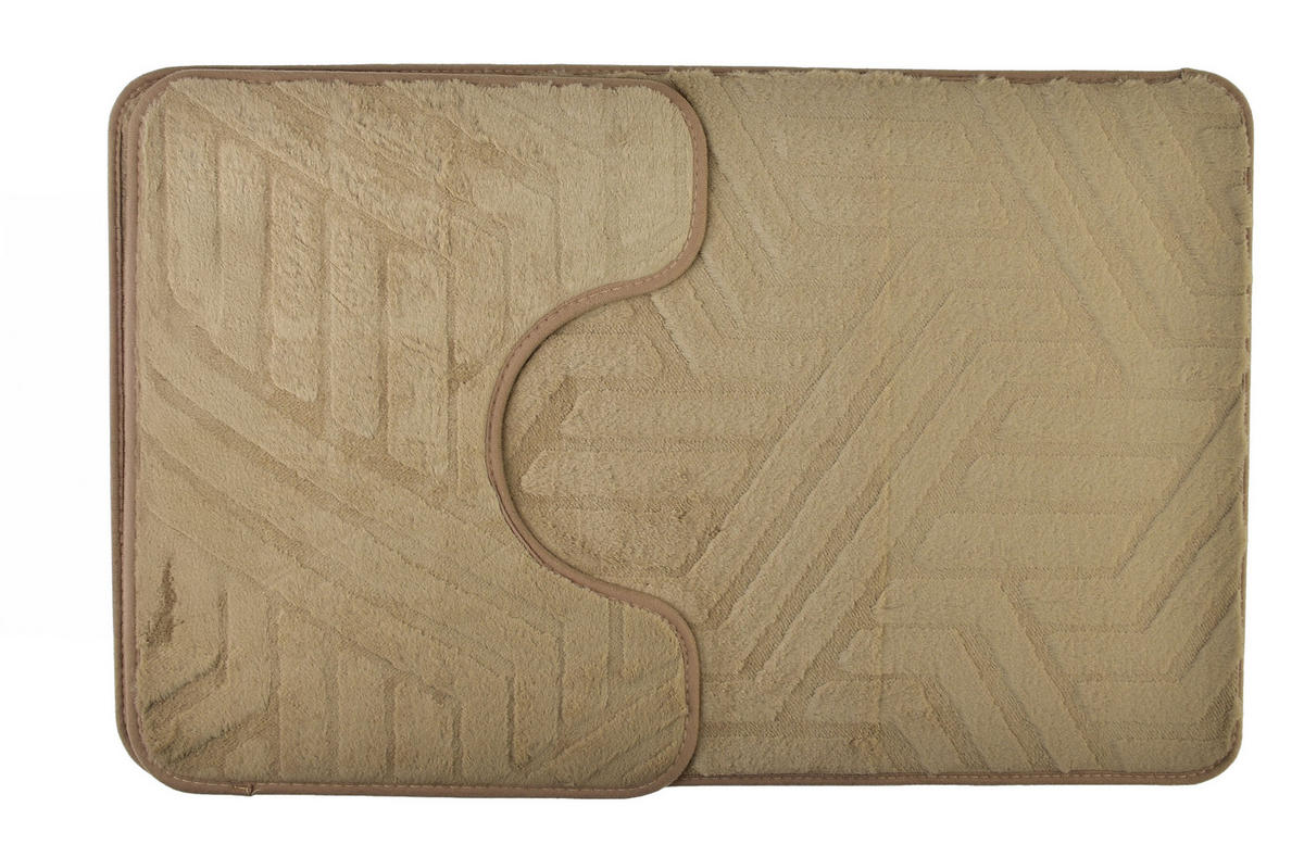 BADTEPPICH Zac Beige 80/50/2 cm Textilien - Beige, Textil (50/80cm) - Mondex