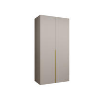 DREHTÜRENSCHRANK 202/100/52 2-türig - Kaschmir/Goldfarben, Holz (100/202/52cm) - Abiks Möbel