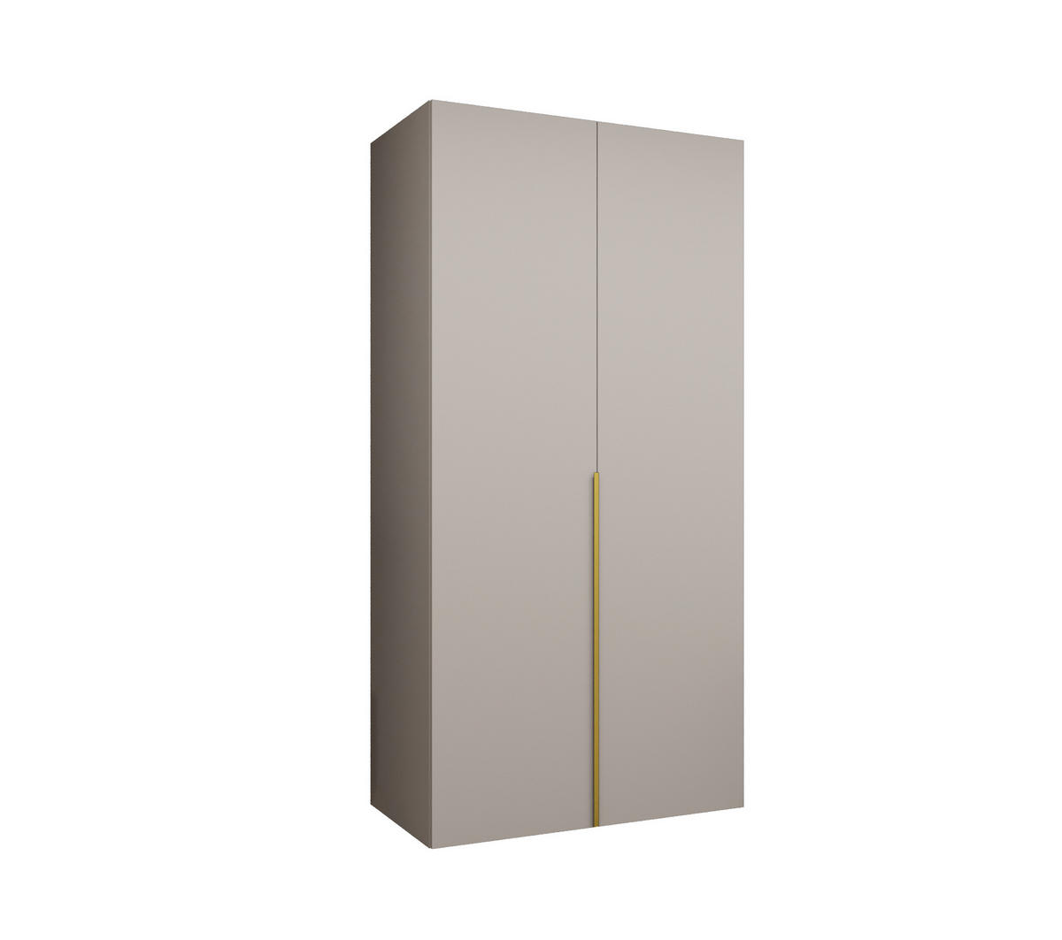 DREHTÜRENSCHRANK 202/100/52 2-türig - Kaschmir/Goldfarben, Holz (100/202/52cm) - Abiks Möbel