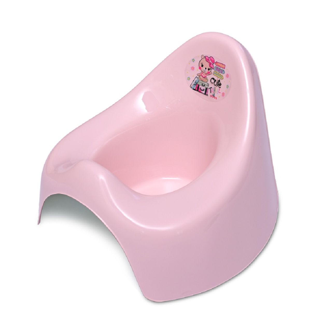TÖPFCHEN 1013007 rosa Ballett Spritzschutz, unbedenklicher Kunststoff, Dekormotiv, ab 9 Monate - Rosa, Kunststoff (30/29cm) - Lorelli
