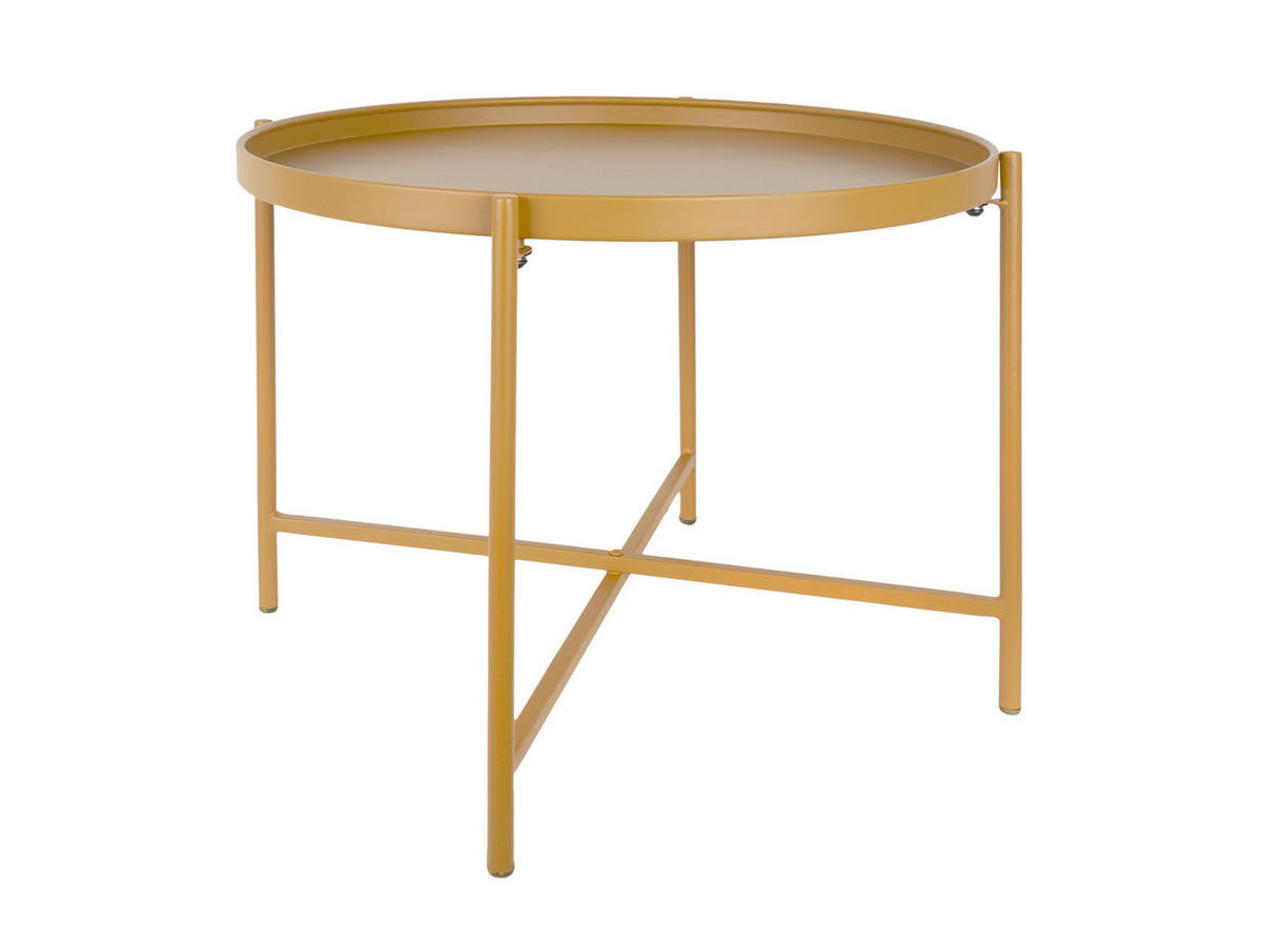 BEISTELLTISCH Meseta Gelb 50/50/38.5 cm - Gelb, Metall (50/50/38.5cm) - Leitmotiv