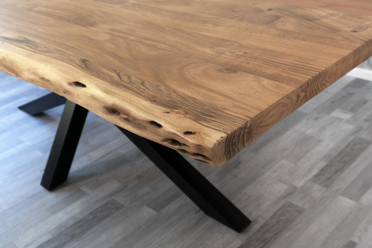 ESSTISCH CALI - Beige/Schwarz, Holz (120/350/77cm) - SAM