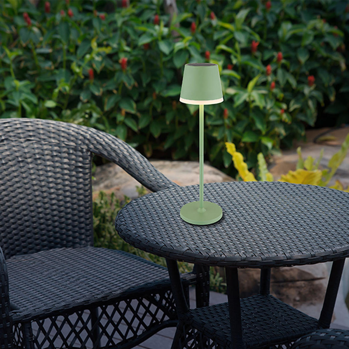 LED AUSSENLEUCHTE Solar Grün satiniert - Grün, Metall (11/11/41cm) - Globo Lighting