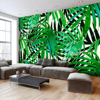 VLIESTAPETE Grün 400/280 cm - Schwarz/Grün, Textil (400/1cm) - KUNSTLOFT