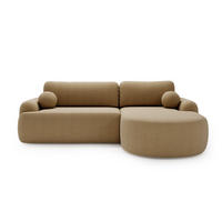 ECKSOFA DION CAPPUCCINO L - Rechts - Cappuccino, Textil (261/177cm) - Luxkor24