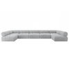 WOHNLANDSCHAFT modulares Sofa Garvo-U3 - 475x190x70 cm Grau Cord - Grau, Holzwerkstoff/Textil (475/70/190cm) - ALTDECOR