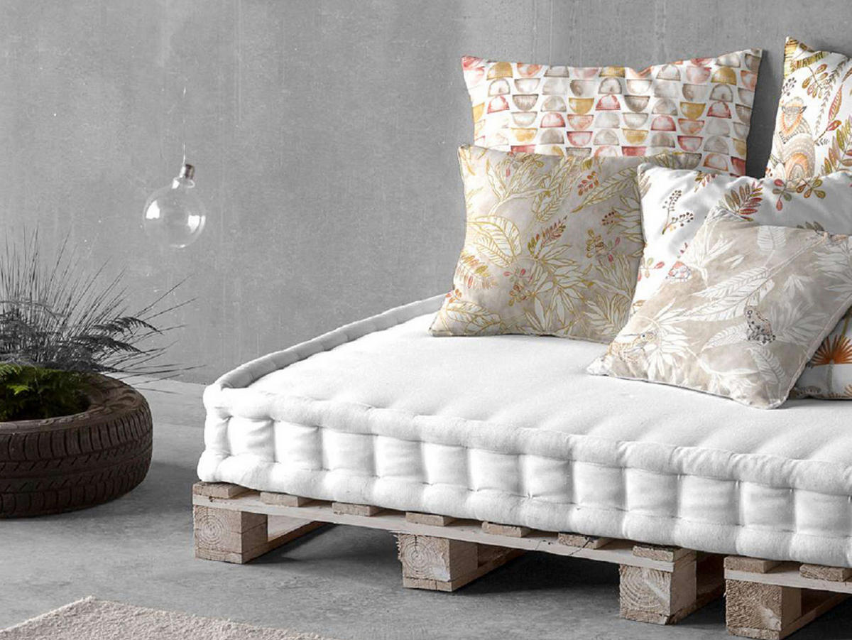 MITTELDECKE Blattgold taupe 100% Baumwolle 80/80 cm - Taupe, Textil (80/80cm) - beties Heimtextil