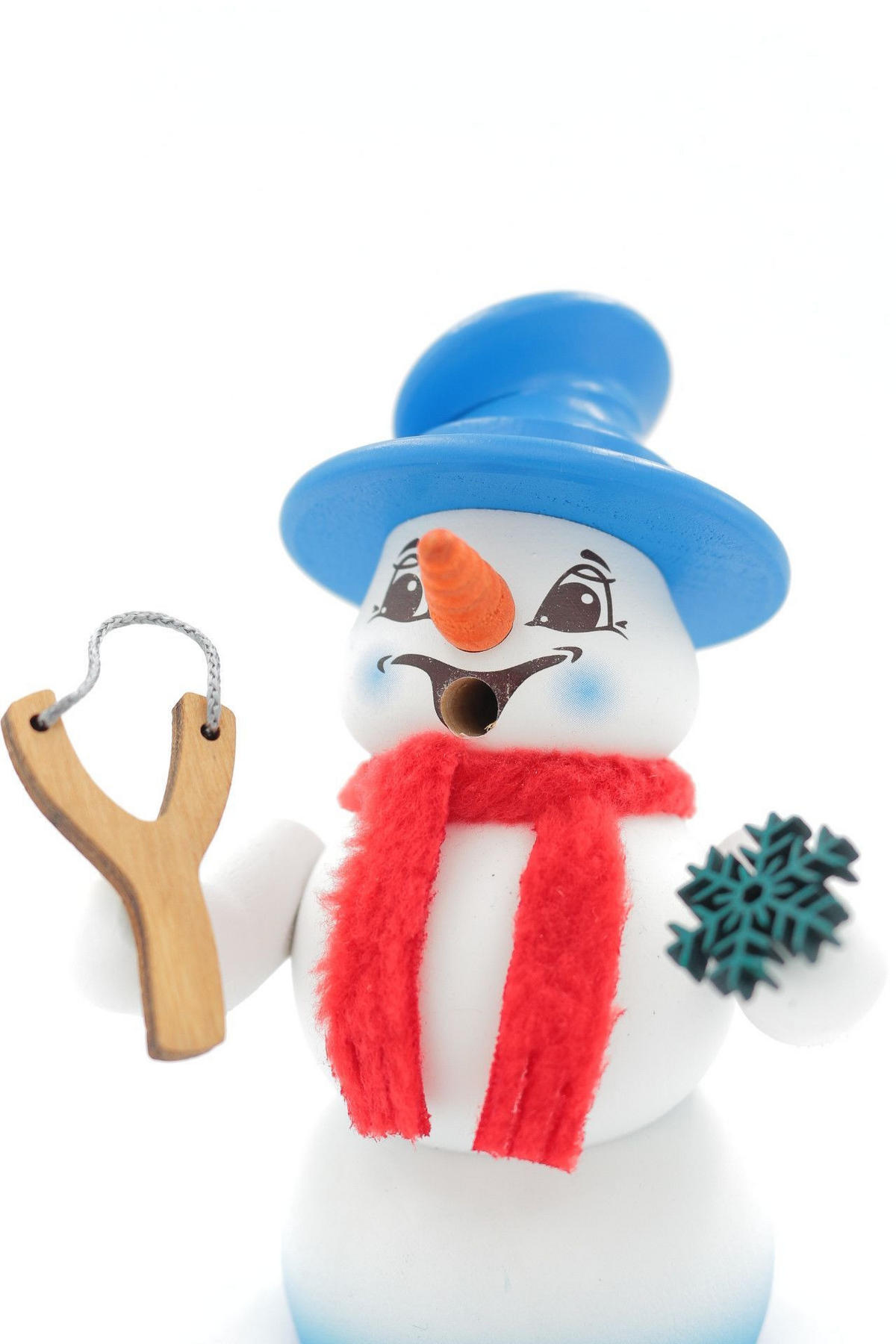 RAUCHFIGUR Scheemann Weiß Flockenwerfer 13 cm - Multicolor, Holz (10/13/0.1cm)