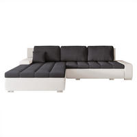ECKSOFA VELANO mit Schlaffunktion und Bettkasten Creme/Anthrazit - Anthrazit, Holzwerkstoff/Kunststoff (250/160cm) - Idohome