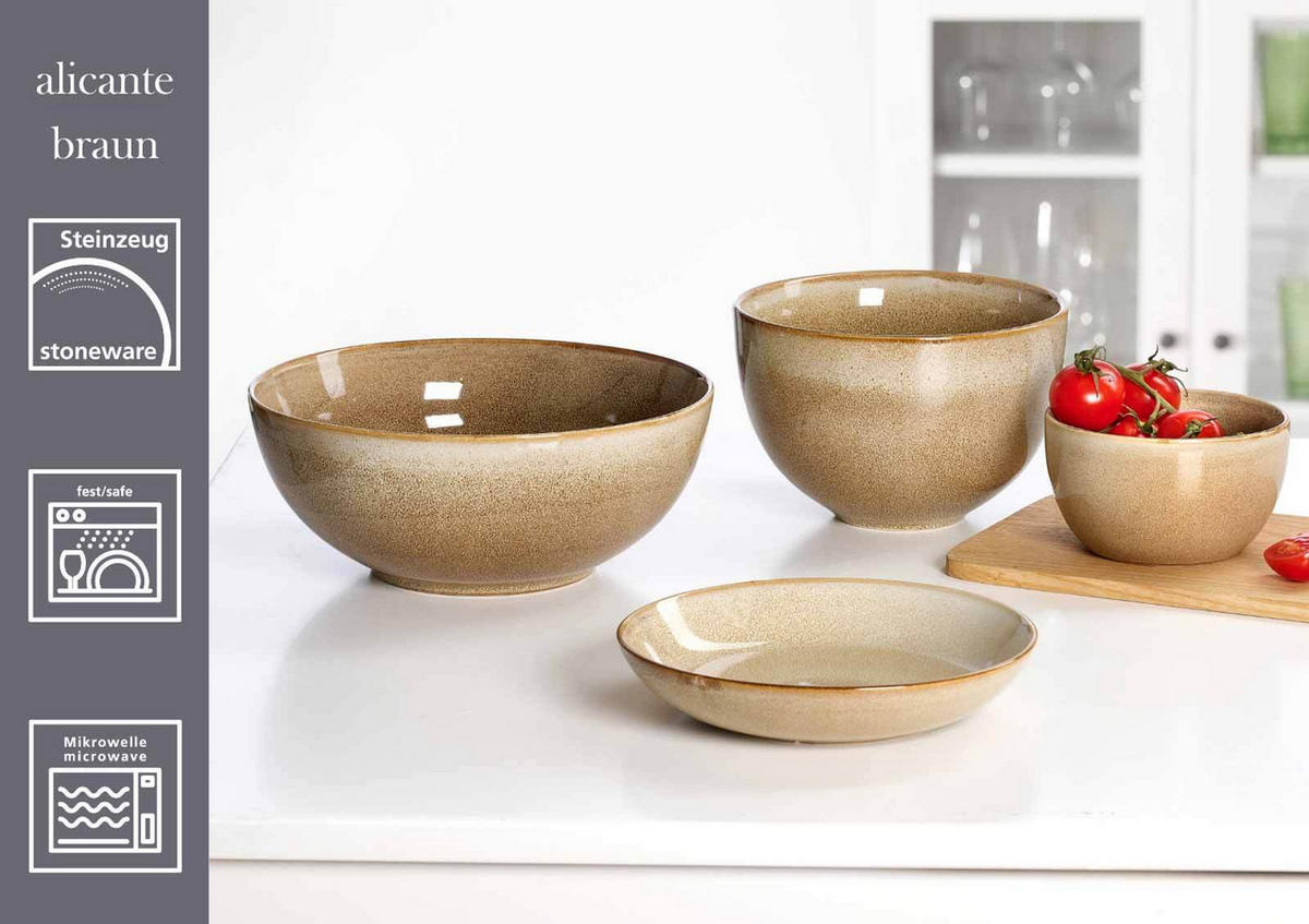 SUPPEN-SET Alicante Braun 7er Set - Braun, Keramik (1/1/1cm) - Ritzenhoff Breker