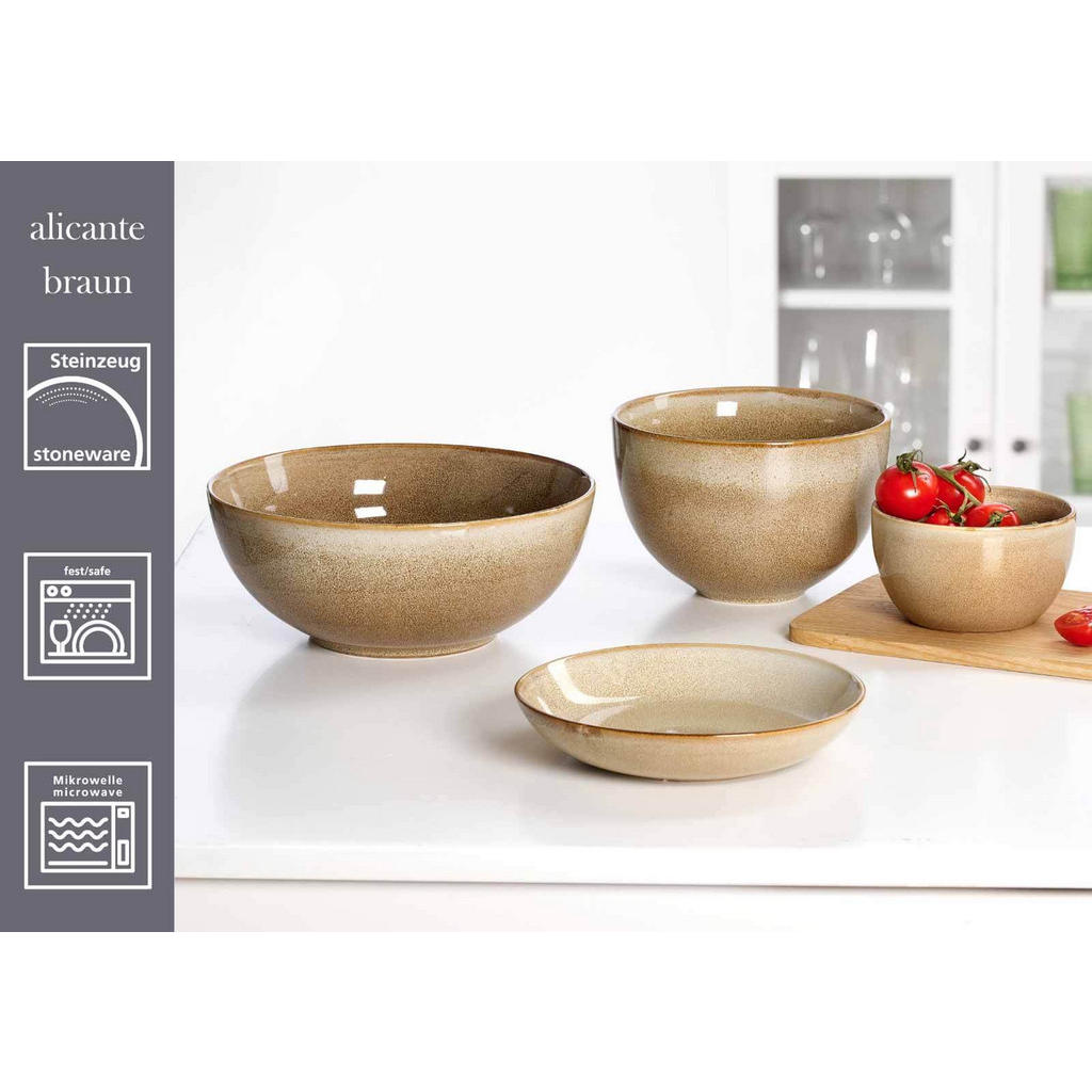 Thumbnail - Ritzenhoff Breker Suppen-Set, Braun, Keramik, Rund, 1x1x1 cm, Essen & Trinken, Geschirr, Teller, Suppenteller