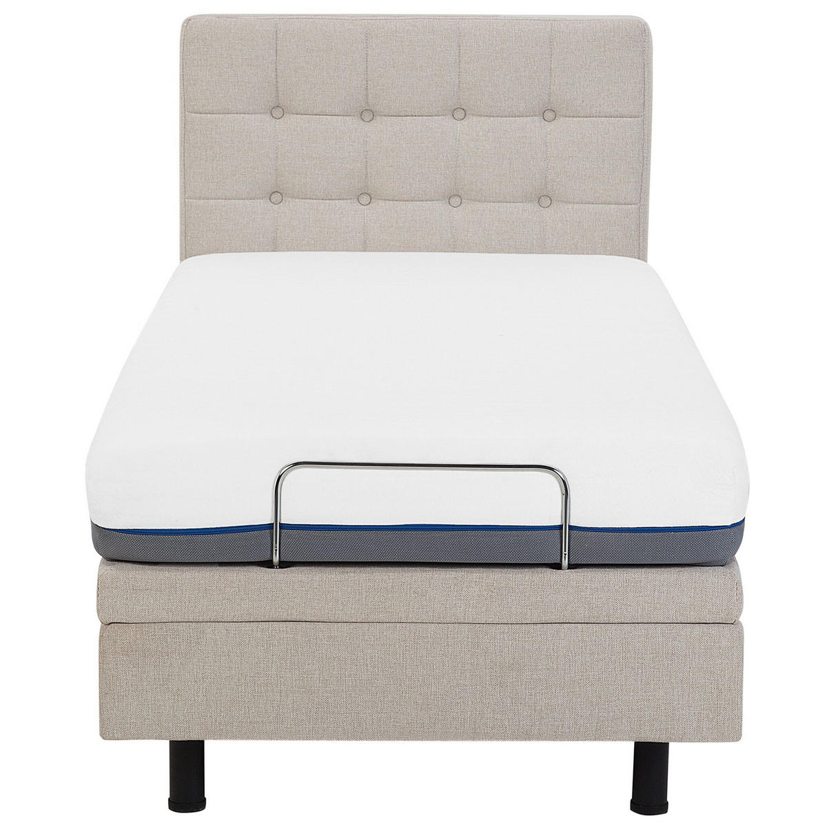 POLSTERBETT 90/200cm Beige Duke - Beige, Textil (90/200cm) - Beliani