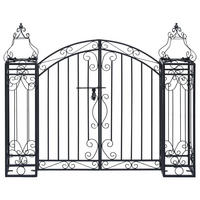 GARTENTOR Deko Schmiedeeisen 122/20.5/100 Cm - Schwarz, Metall (122/100/20.5cm) - vidaXL