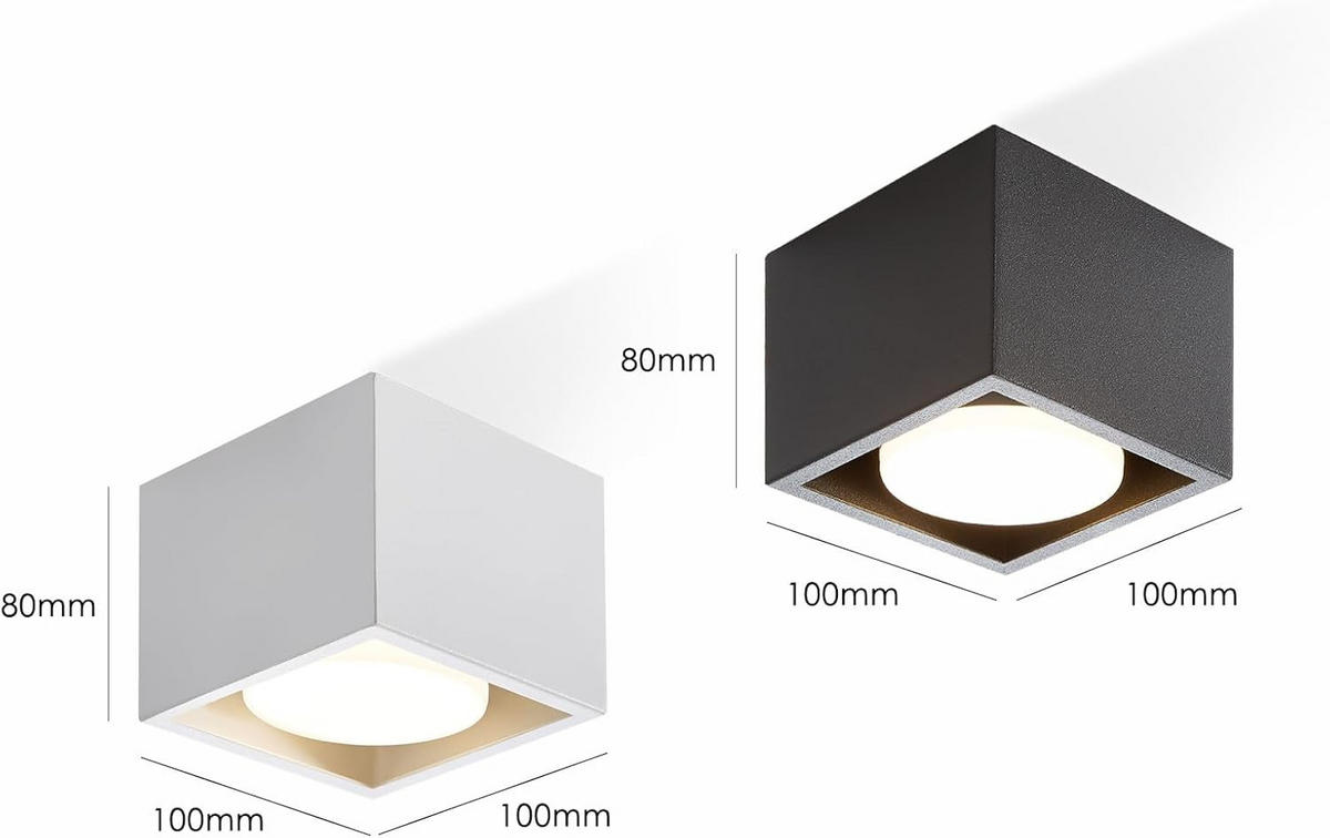 DECKENLEUCHTE Bemerkenswert 10/10/8cm - Weiß, Metall (10/10/8cm) - ZMH
