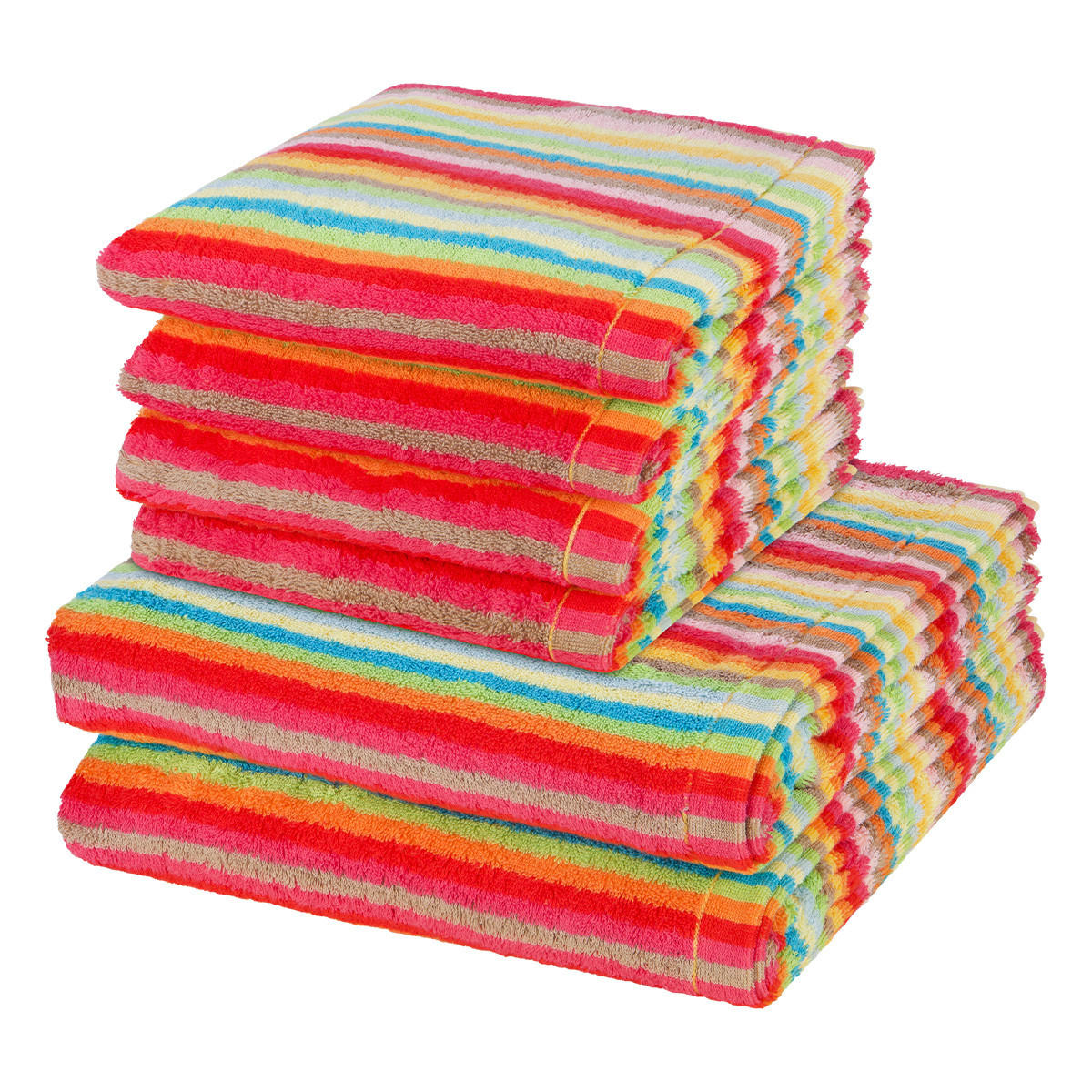 FROTTIERSET Lifestyle 6-teilig - Multicolor, Textil (50/100cm) - Cawoe