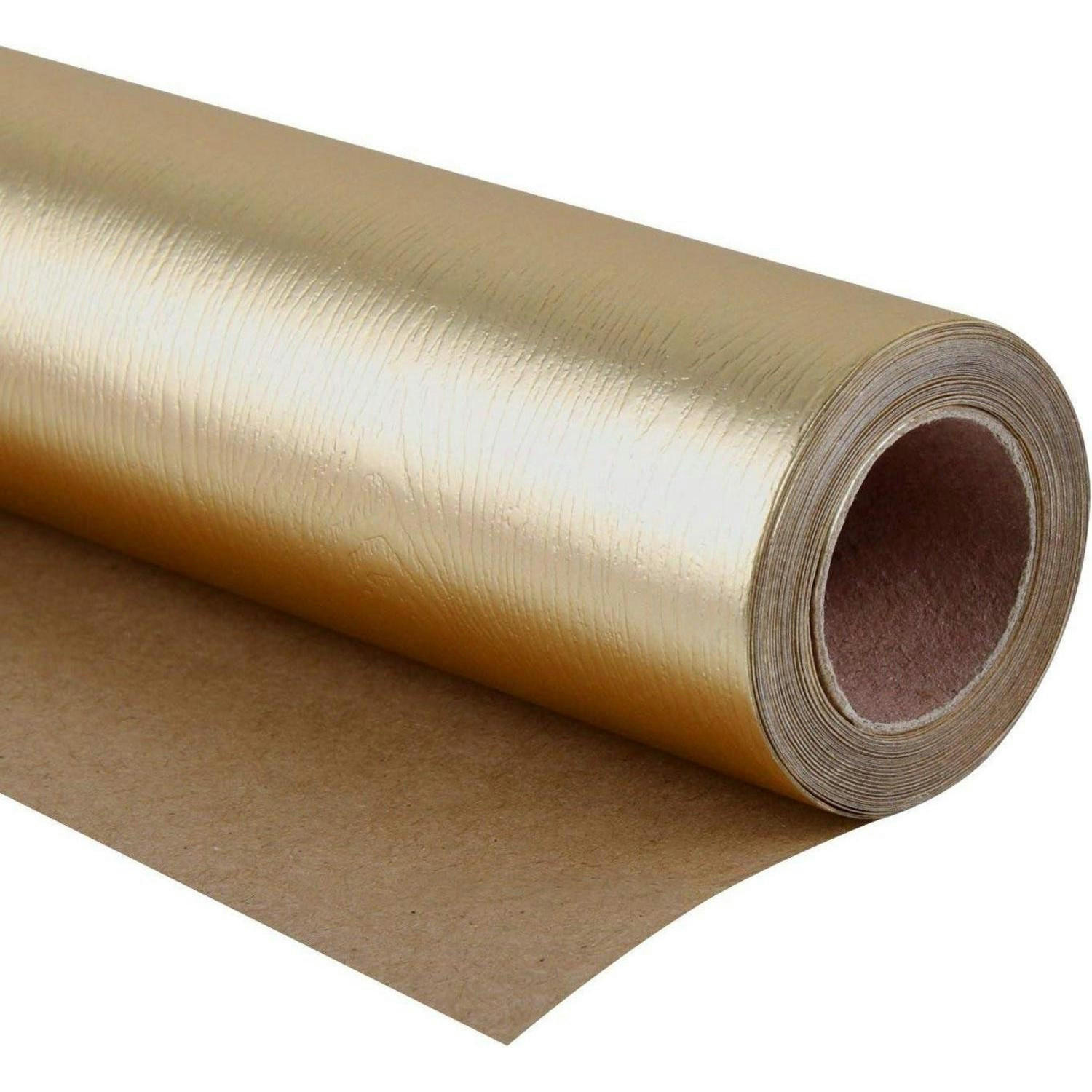 GESCHENKPAPIERROLLE Mattgold 43 cm x 5 m - Goldfarben, Papier (4/44/4cm)
