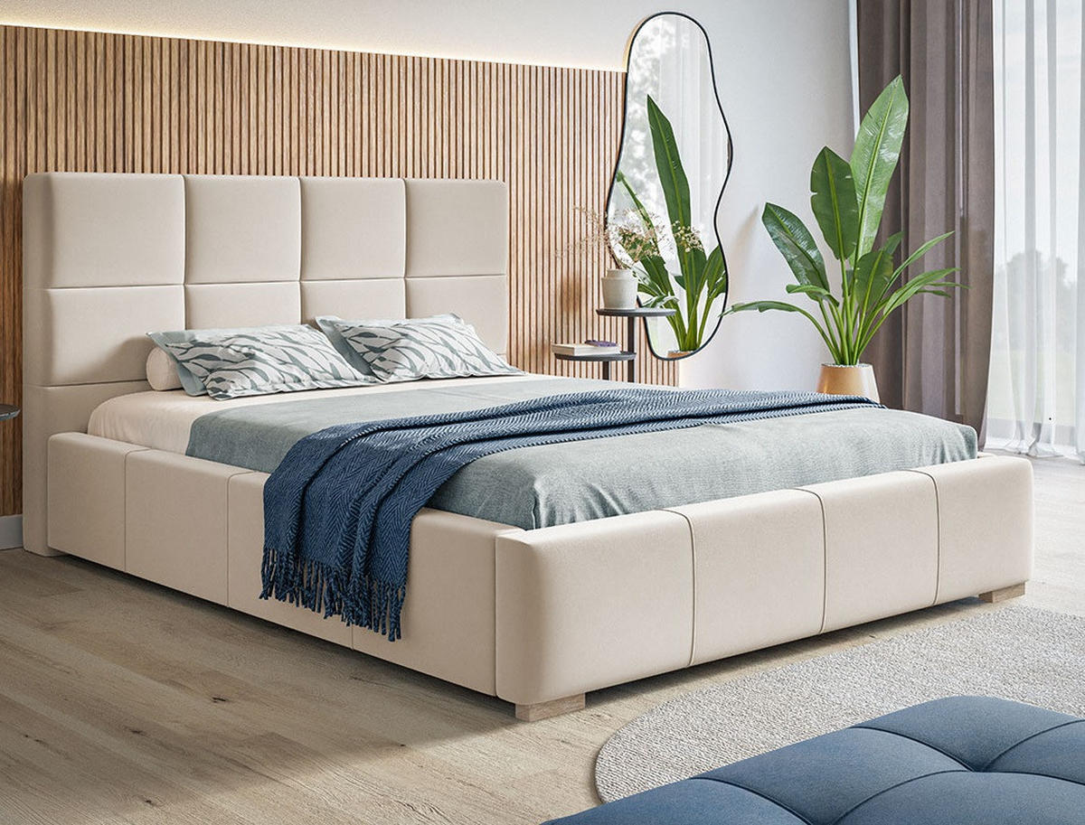 BETT Beige BEN 7 Mit Bettkasten 180x200 cm - Beige, Textil (180/200cm) - Sepro Meble