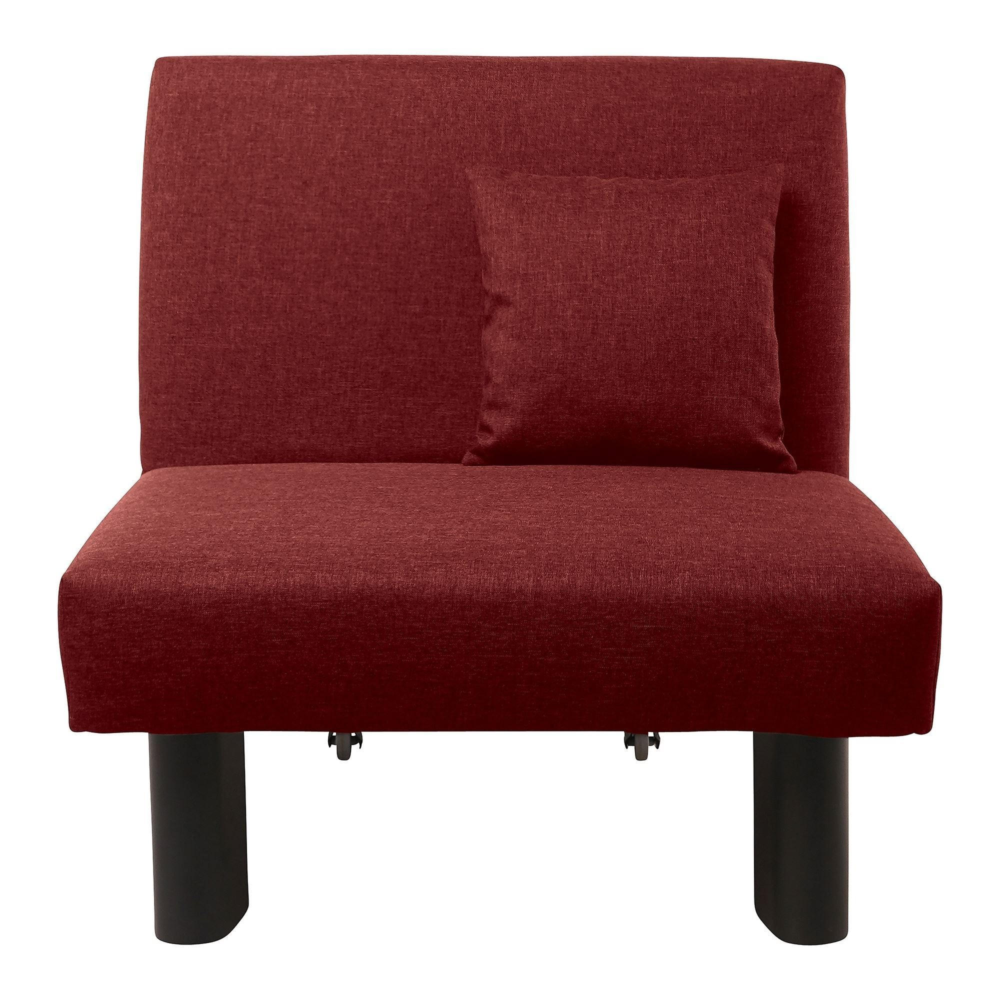FALTSESSEL Kalomira Bezug Flachgewebe Metall schwarz / rot - Rot, Kunststoff (100/85/85cm) - 58aufmkessel