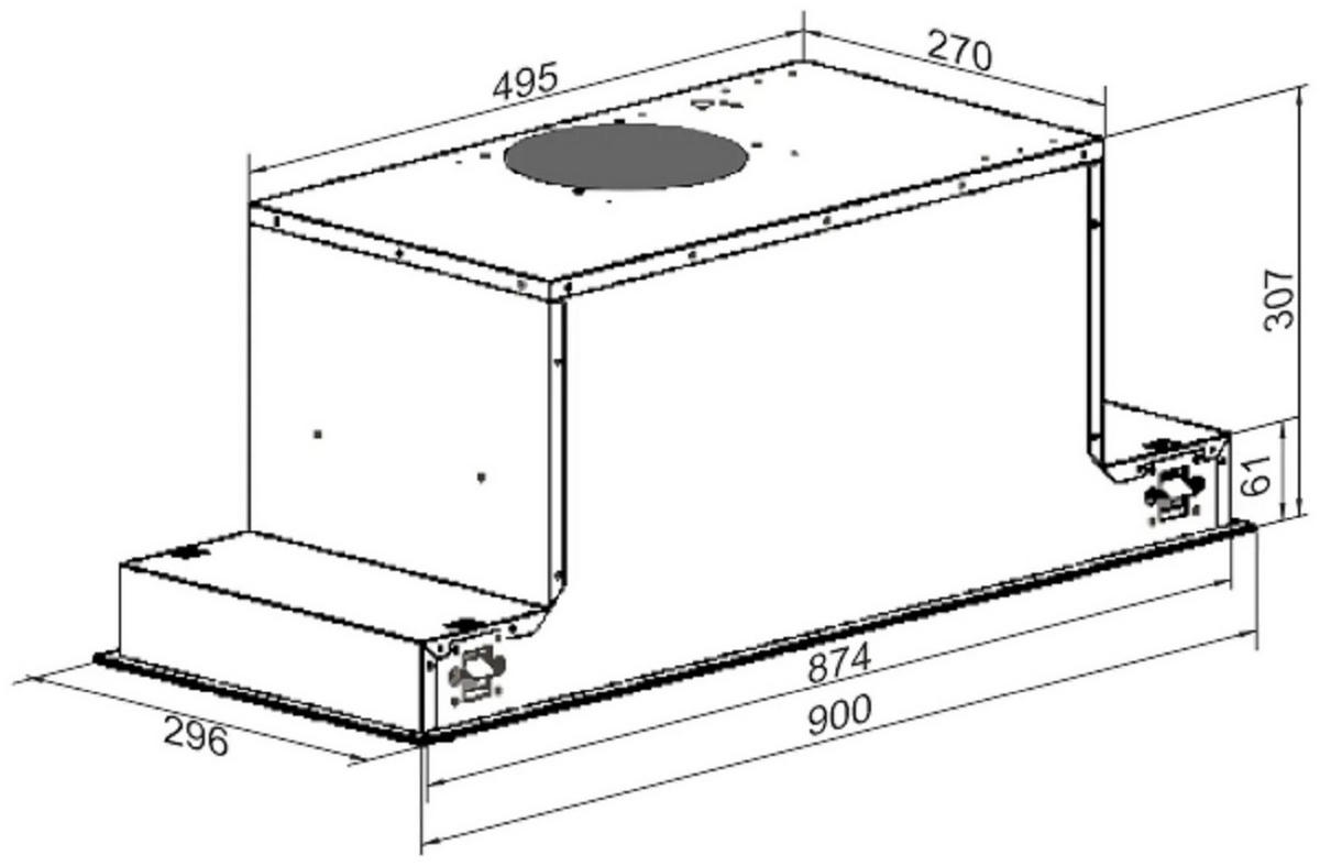 DECKENHAUBE EA 946 W Eco, Weißes Glas, 90 cm - Weiß, Glas (90/30.7/29.6cm) - Kaiser Küchengeräte