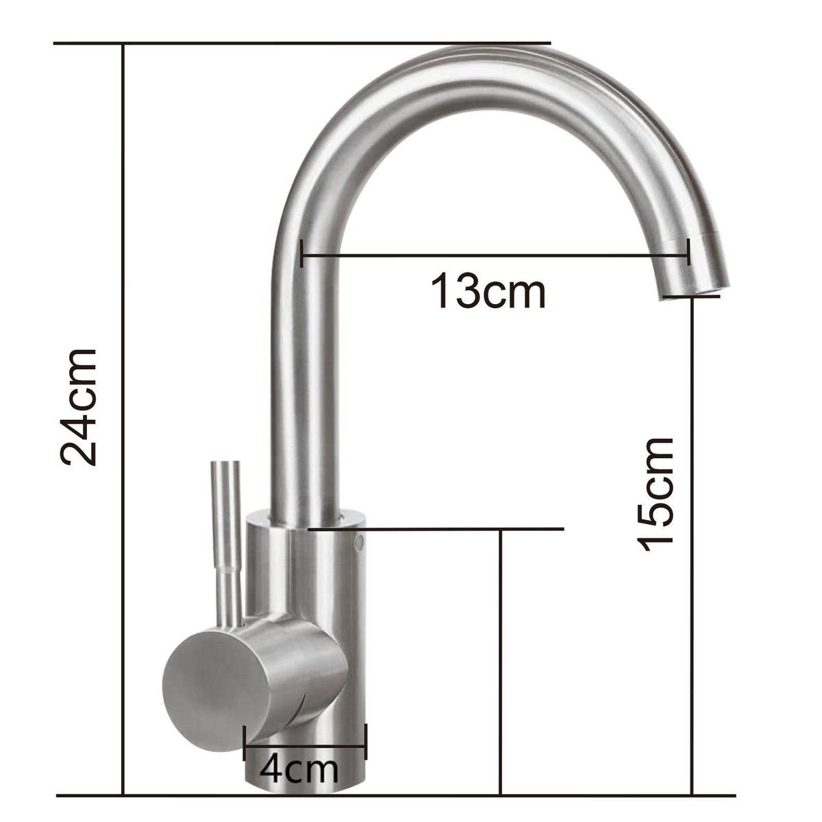 KÜCHENARMATUR Sarah - Silberfarben, Metall (6/24/24cm) - Nettlife