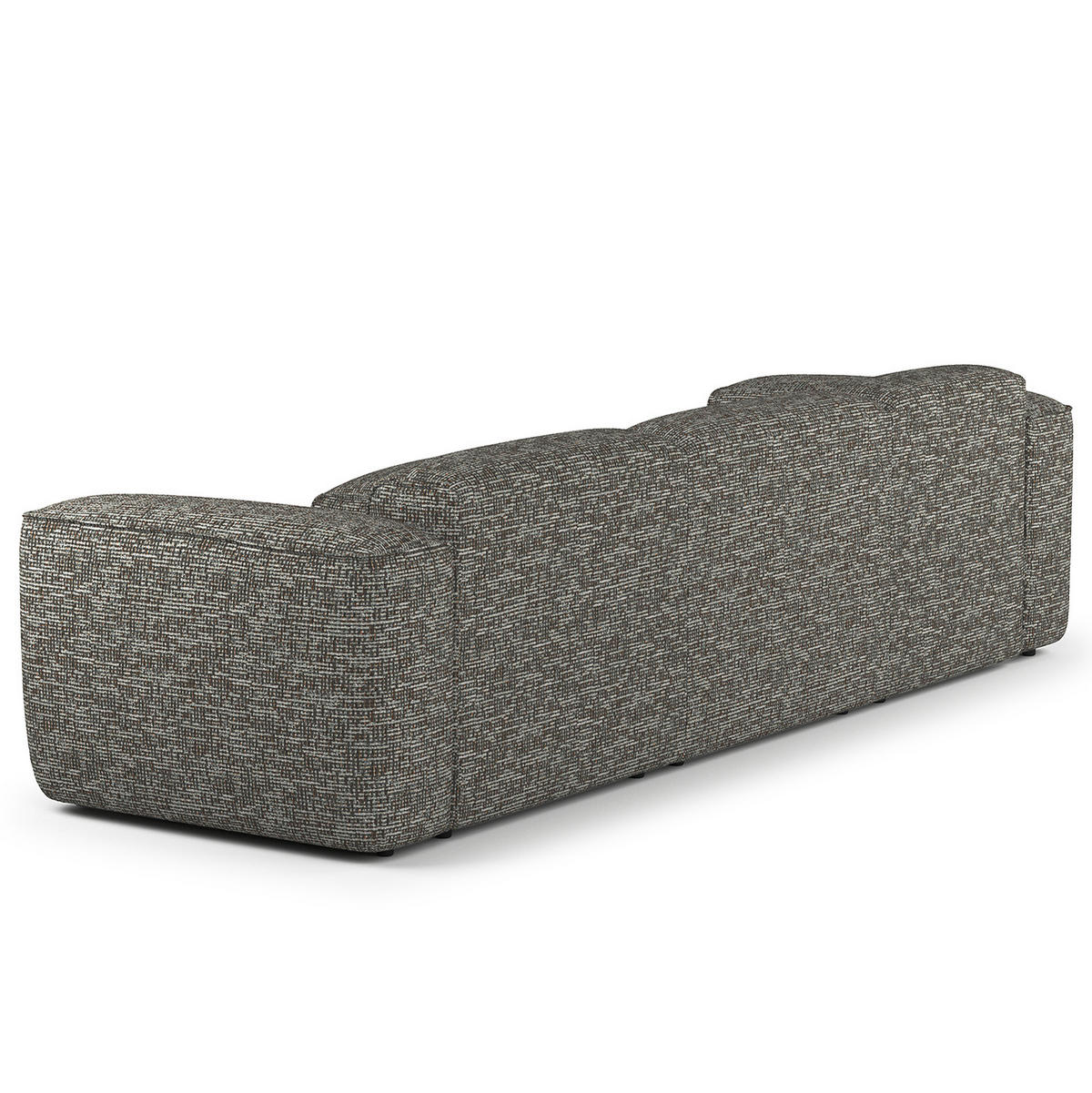 3-SITZER ECKSOFA mit Longchair - Schwarz/Grau, Kunststoff/Textil (284/173cm) - home24