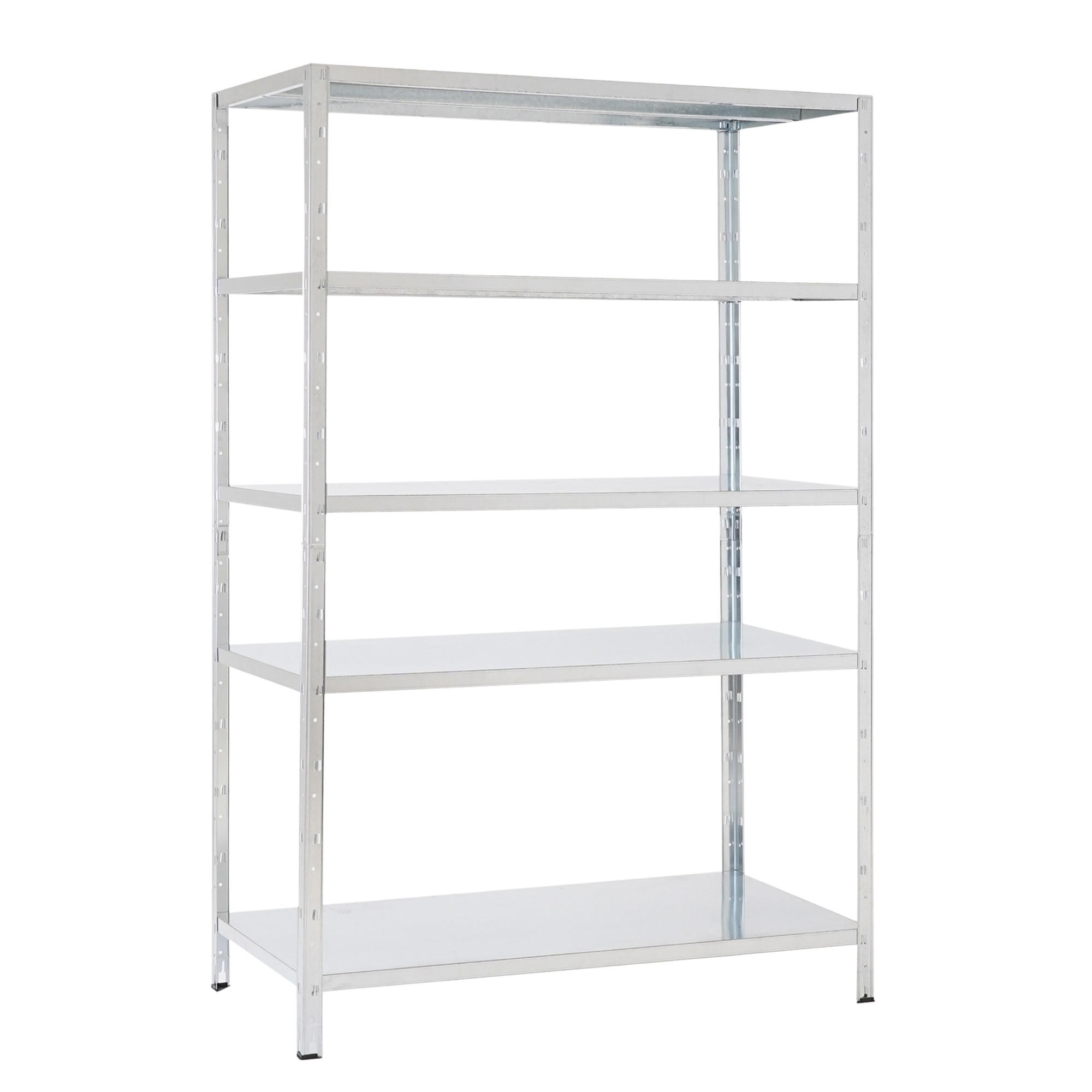 SCHWERLASTREGAL Ares HxBxT 180x120x60cm 5 Stahlplatten-Ebenen Fachlast 125 kg Verzinkt - Silberfarben, Metall (120/180/60cm) - PROREGAL