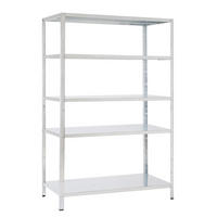 SCHWERLASTREGAL Ares HxBxT 180x120x60cm 5 Stahlplatten-Ebenen Fachlast 125 kg Verzinkt - Silberfarben, Metall (120/180/60cm) - PROREGAL