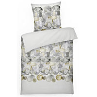 MAKO-SATIN-BETTWÄSCHE 135x200 Bettbezug Stein Muster Grau 100% Baumwolle - Made in Germany - Multicolor, Textil (135/200cm) - Carpe Sonno