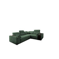 ECKSOFA Mit Schlaffunktion USB Und Verstellbarer Rückenlehne Mindy II Grün Rechts - Grün, Holz/Textil (288/219cm) - Kaiser Möbel
