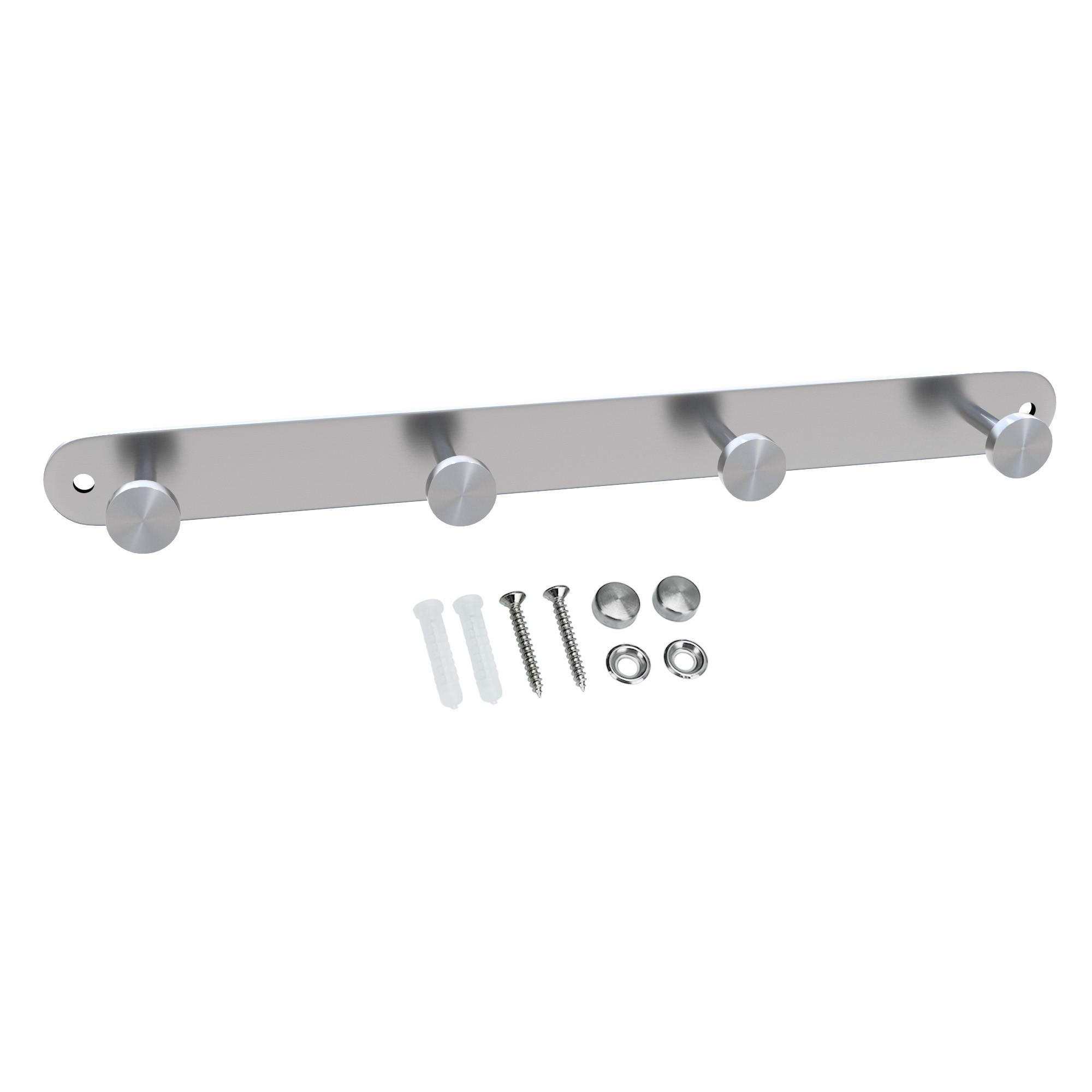 Intirilife Garderobenleiste Silber 2.55x2.55x30 cm