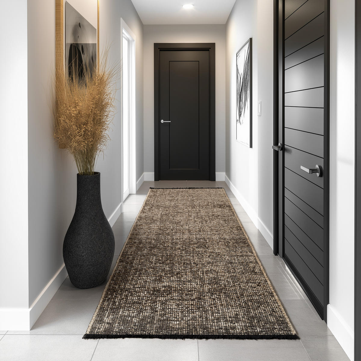 TEPPICH Kurzflor Unicolor Chenille Baumwolle Innen Braun Läufer 80x250 - Braun, Textil (80/250cm) - KADIMA DESIGN
