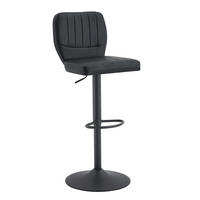 BARHOCKER höhenverstellbar 62-83 cm Schwarz - Schwarz, Metall (45/114/52cm) - Meubliv