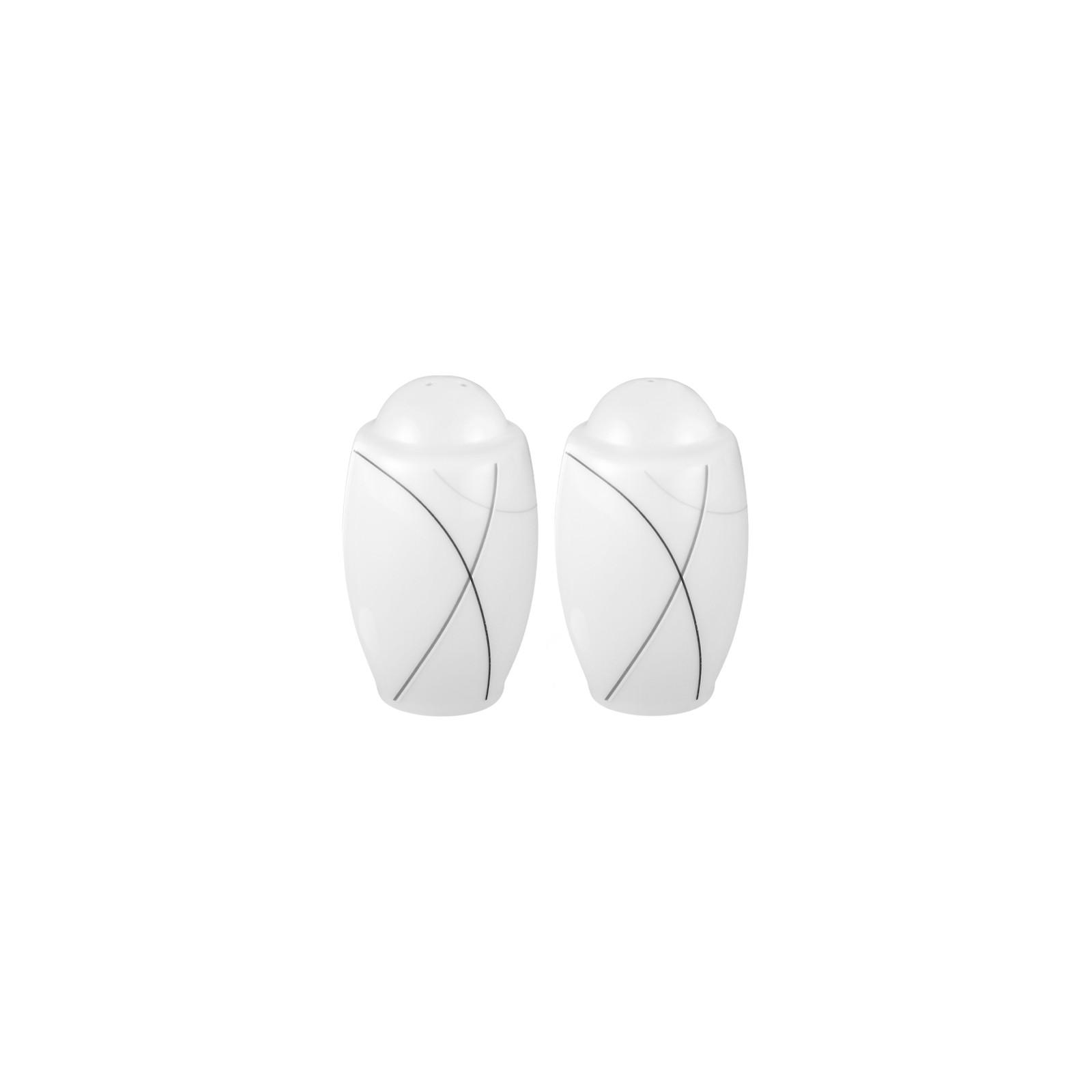 SALZ- UND PFEFFERSTREUER-SET Trio Highline weiß-grau - Weiß/Grau, Keramik (4.7/7.8/4.7cm) - Seltmann Weiden