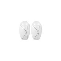 SALZ- UND PFEFFERSTREUER-SET Trio Highline weiß-grau - Weiß/Grau, Keramik (4.7/7.8/4.7cm) - Seltmann Weiden