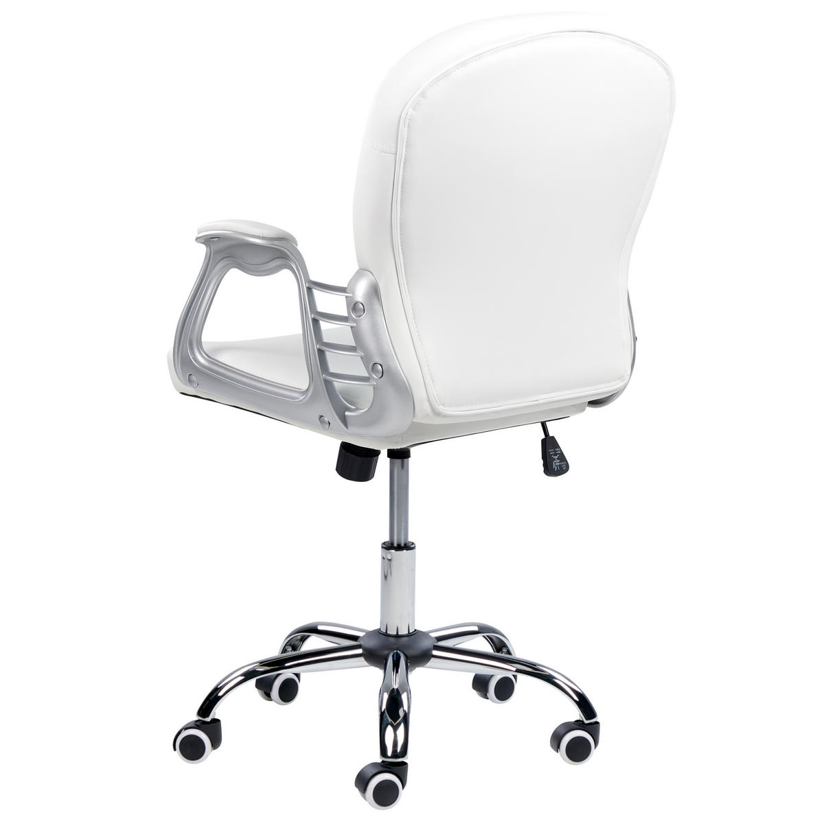 BÜROSTUHL Kunstleder Weiß Princess - Weiß, Textil/Metall (60/98/60cm) - Beliani