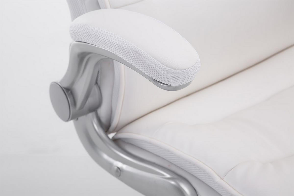 BÜROSTUHL Vila XXL, Kunstleder Weiß - Weiß, Kunststoff/Textil (74/116/76cm) - TPFLiving