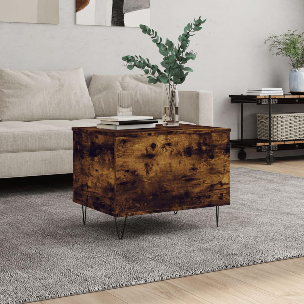COUCHTISCH Räuchereiche 60x44,5x45 cm Holzwerkstoff - Braun, Holzwerkstoff (60/44.5/45cm) - furnicato