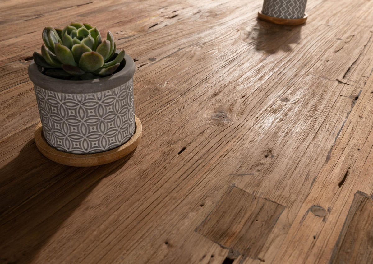 ESSTISCH Teak 270x100x78 natur unbehandelt BASSANO #147 - Naturfarben, Holz (270/100/78cm) - Massivmoebel24