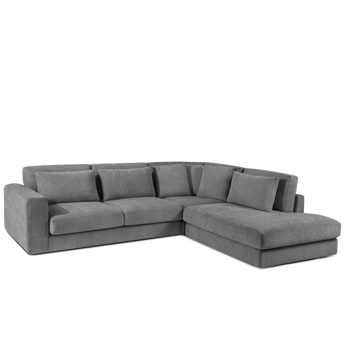 ECKSOFA rechts VERUS - Dunkelgrau, Holz/Holzwerkstoff (297/248cm) - KONSIMO®