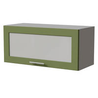 KLAPPHÄNGESCHRANK Brerra W4BS/80 WKF Grau / RAL 6025 farngrün Matt 80 / 32,5 / 36cm - Grau/Grün, Holz/Holzwerkstoff (80/36/32.5cm) - Feldmann-Wohnen