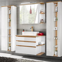 BADMÖBEL-SET 6-TLG. Campos-56 - Weiß, Holzwerkstoff (214/200/50cm) - Lomado