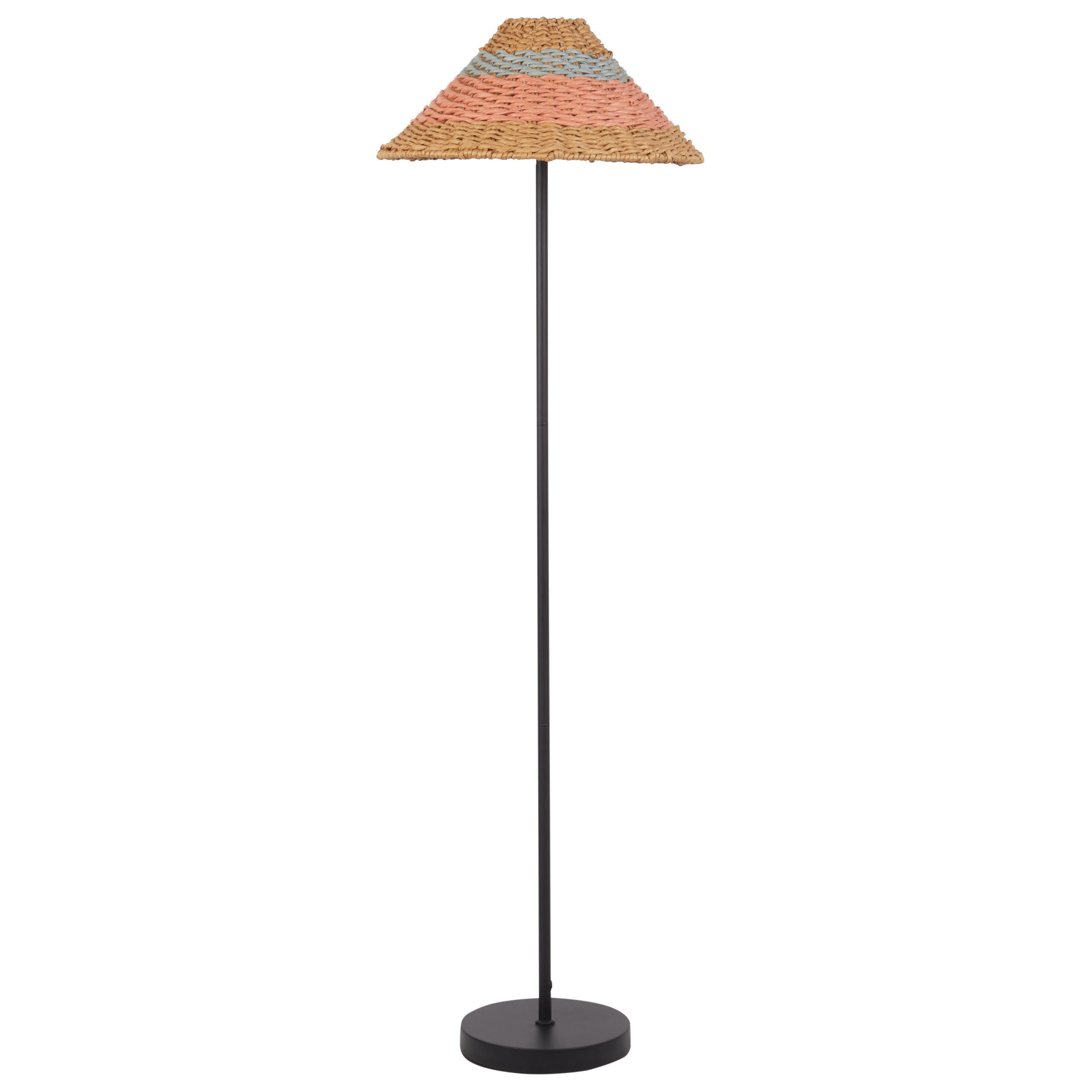 Beliani STOJACÍ LAMPA Béžová/Černá/Růžová/Modrá Kyoga